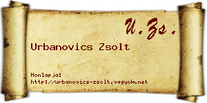 Urbanovics Zsolt névjegykártya