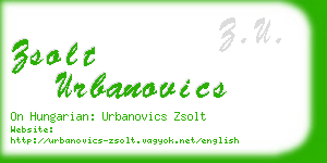 zsolt urbanovics business card